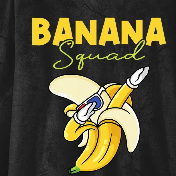 Banana Squad Funny Dabbing Banana Food & Dab Hooded Wearable Blanket