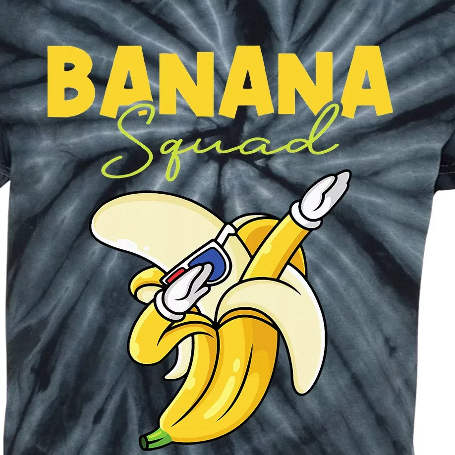 Banana Squad Funny Dabbing Banana Food & Dab Kids Tie-Dye T-Shirt