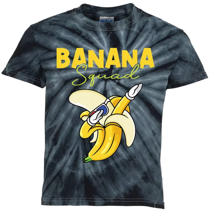 Banana Squad Funny Dabbing Banana Food & Dab Kids Tie-Dye T-Shirt