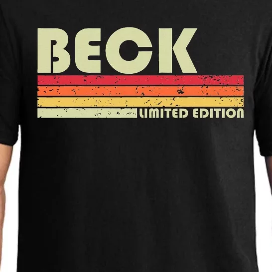 Beck Surname Funny Pajama Set