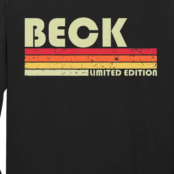 Beck Surname Funny Tall Long Sleeve T-Shirt