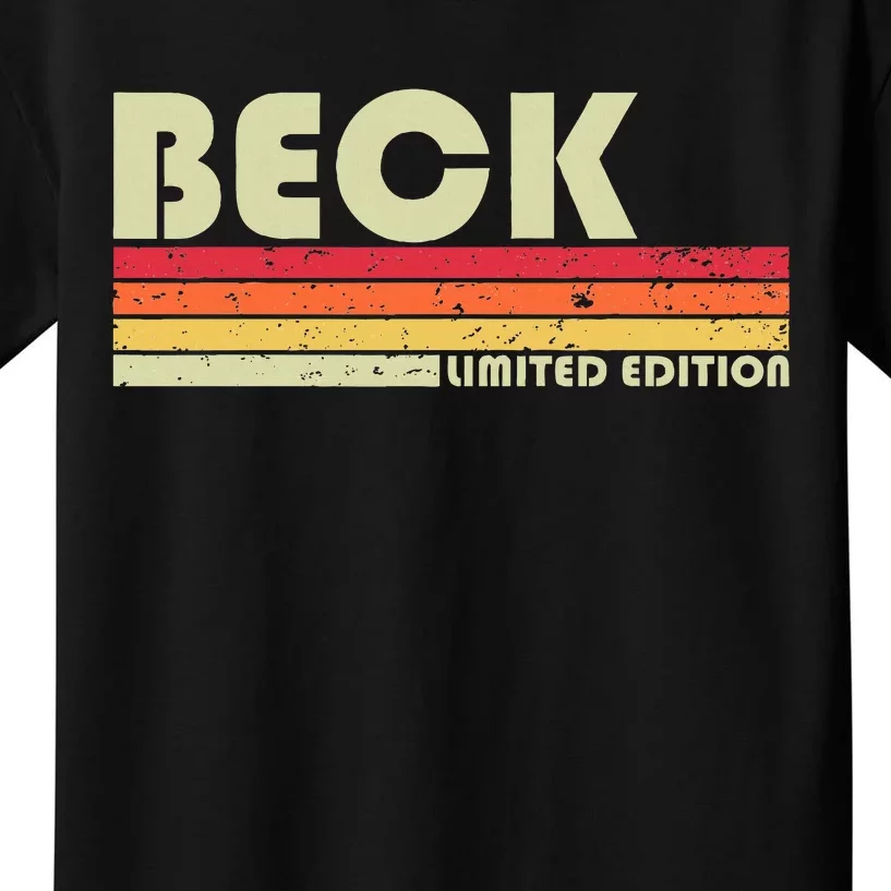 Beck Surname Funny Kids T-Shirt