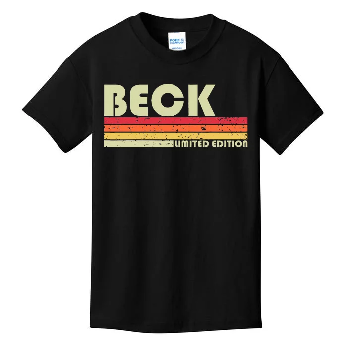 Beck Surname Funny Kids T-Shirt