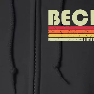 Beck Surname Funny Full Zip Hoodie