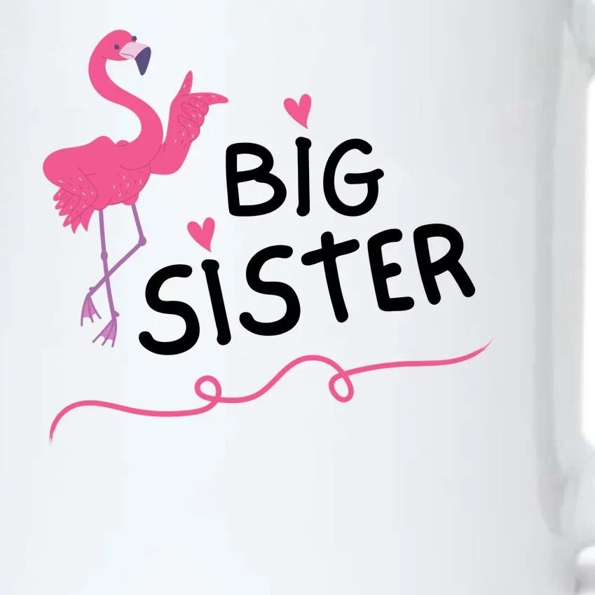 Big Sister Flamingo Black Color Changing Mug