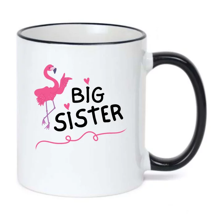 Big Sister Flamingo Black Color Changing Mug