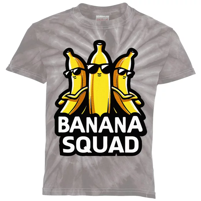 Banana Squad Fruit Banana Lover Team Banana Kids Tie-Dye T-Shirt