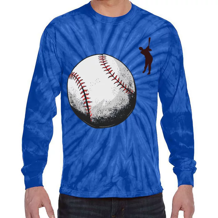 Baseball Softball Fan Batter Pitcher Catcher Trainer Gift Tie-Dye Long Sleeve Shirt