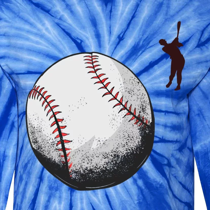 Baseball Softball Fan Batter Pitcher Catcher Trainer Gift Tie-Dye Long Sleeve Shirt