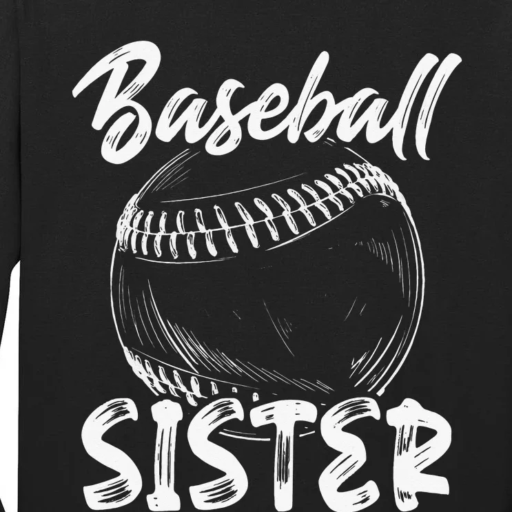 Baseball Sister For  Family Matching Players Team Tall Long Sleeve T-Shirt