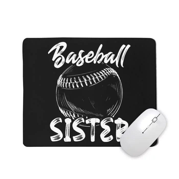 Baseball Sister For  Family Matching Players Team Mousepad