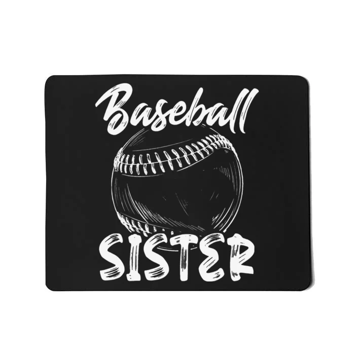 Baseball Sister For  Family Matching Players Team Mousepad