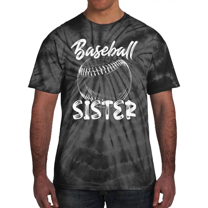 Baseball Sister For  Family Matching Players Team Tie-Dye T-Shirt