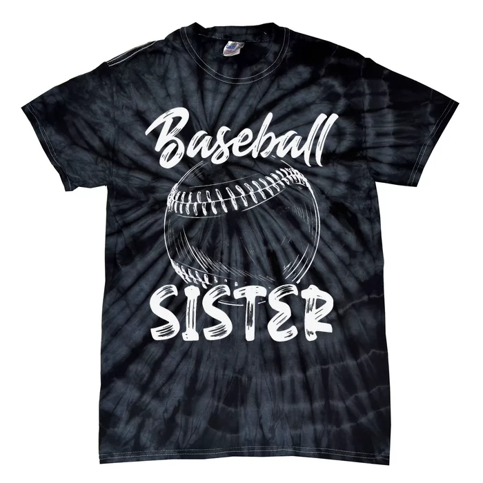 Baseball Sister For  Family Matching Players Team Tie-Dye T-Shirt