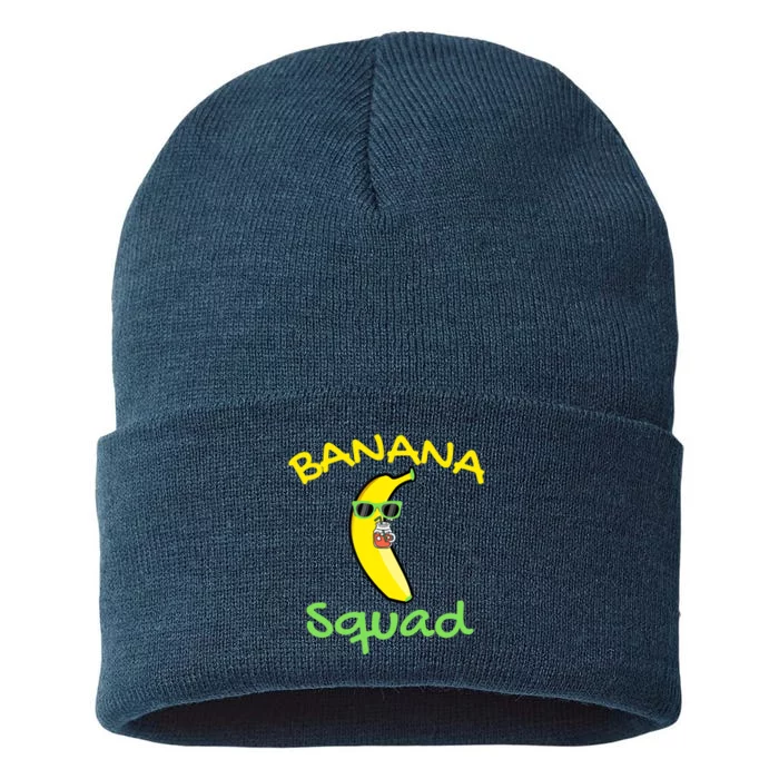 Banana Squad Food Summer Vacation Matching Fruit Lover Party Sustainable Knit Beanie