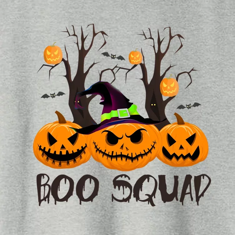 Boo Squad Funny Halloween Cool Gift Women's Crop Top Tee