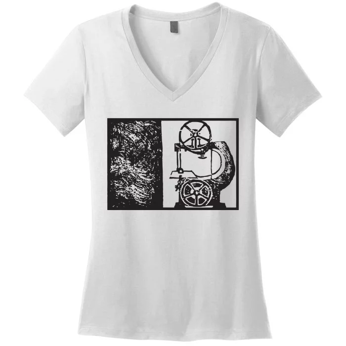 Bandsaw Shirts For Woodworkers And Woodworking Enthusiasts Women's V-Neck T-Shirt