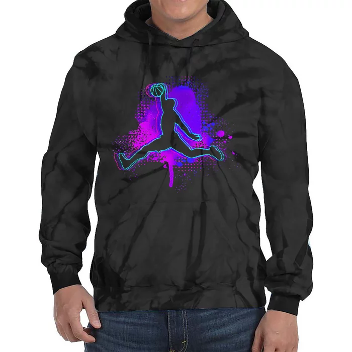 Basketball Sports Fan Player Slam Dunk Tie Dye Hoodie