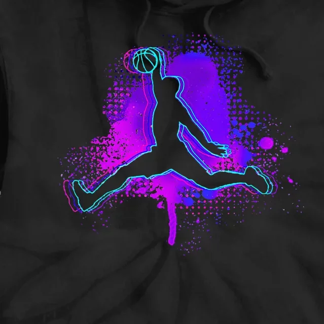 Basketball Sports Fan Player Slam Dunk Tie Dye Hoodie