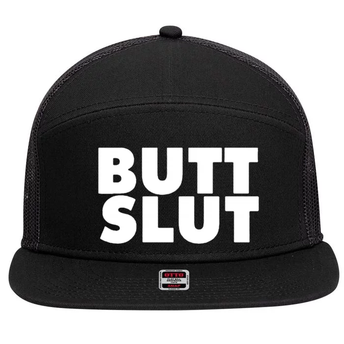 Butt Slut Funny Tee Adult Humor 7 Panel Mesh Trucker Snapback Hat