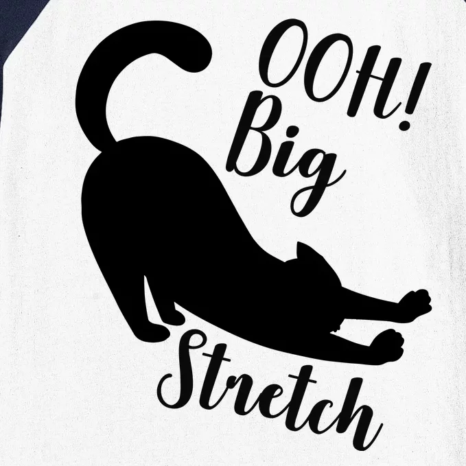 Big Stretch Funny Cat Lover Baseball Sleeve Shirt