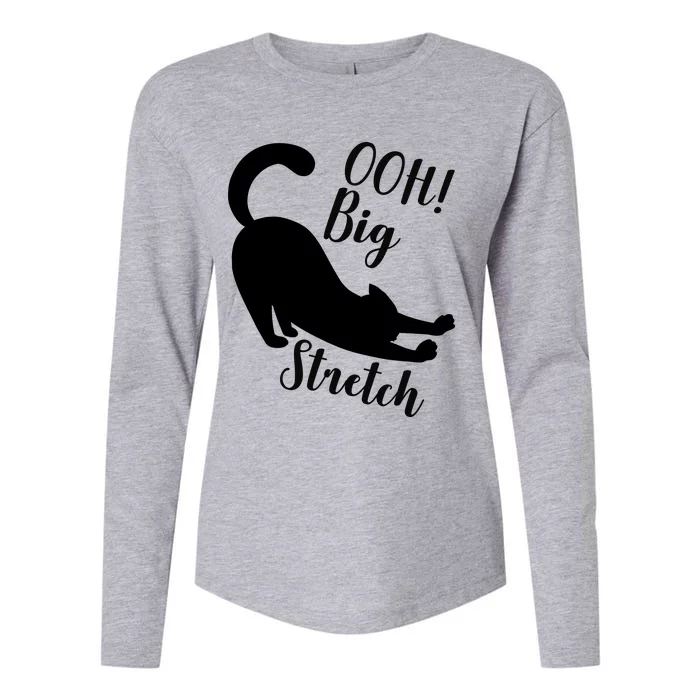 Big Stretch Funny Cat Lover Womens Cotton Relaxed Long Sleeve T-Shirt