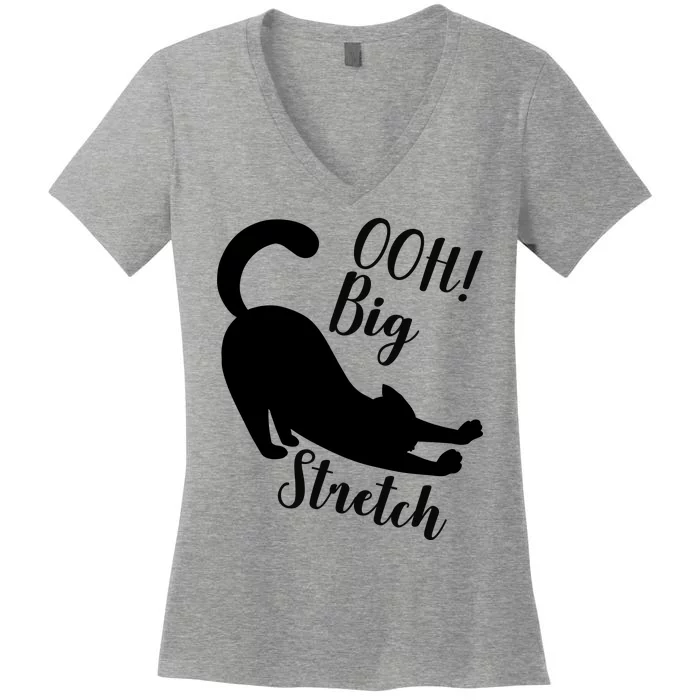 Big Stretch Funny Cat Lover Women's V-Neck T-Shirt