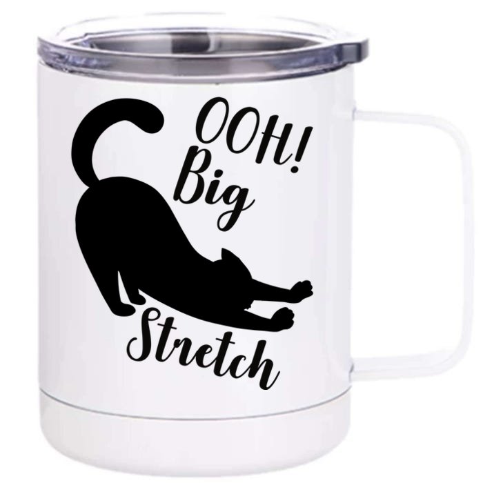 Big Stretch Funny Cat Lover Front & Back 12oz Stainless Steel Tumbler Cup