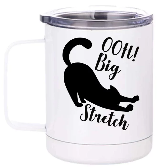 Big Stretch Funny Cat Lover Front & Back 12oz Stainless Steel Tumbler Cup