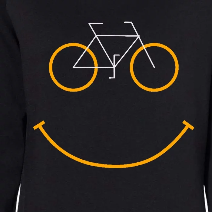 Bike Smiling Face, Funny MTB Cycling Womens California Wash Sweatshirt