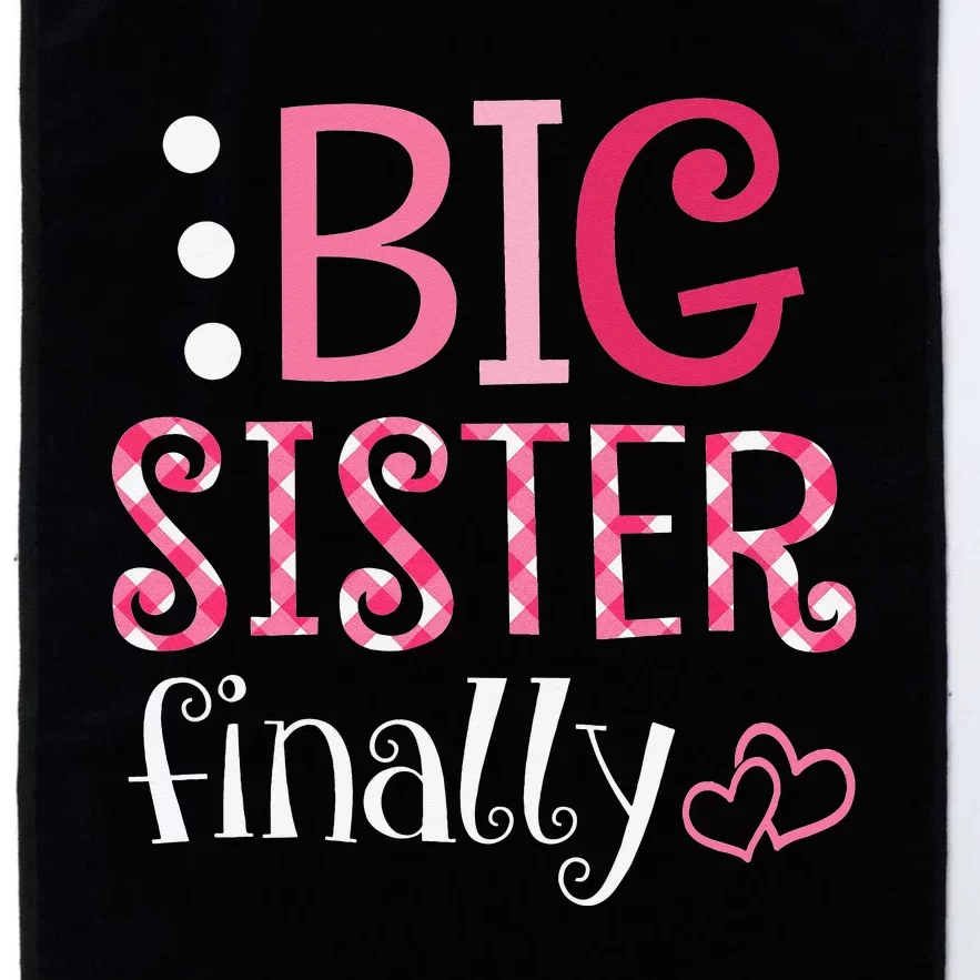 Big Sister Finally Pregnancy Announcement Platinum Collection Golf Towel