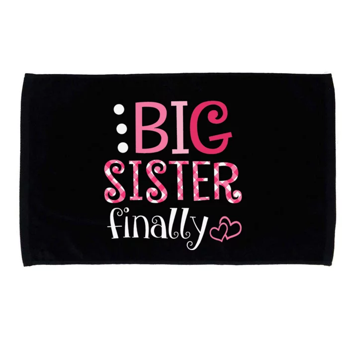 Big Sister Finally Pregnancy Announcement Microfiber Hand Towel