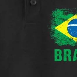 Brazil Soccer Football Brazilian Flag Dry Zone Grid Performance Polo