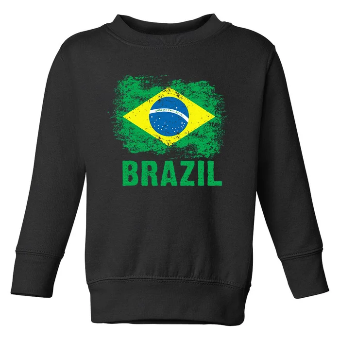 Brazil Soccer Football Brazilian Flag Toddler Sweatshirt