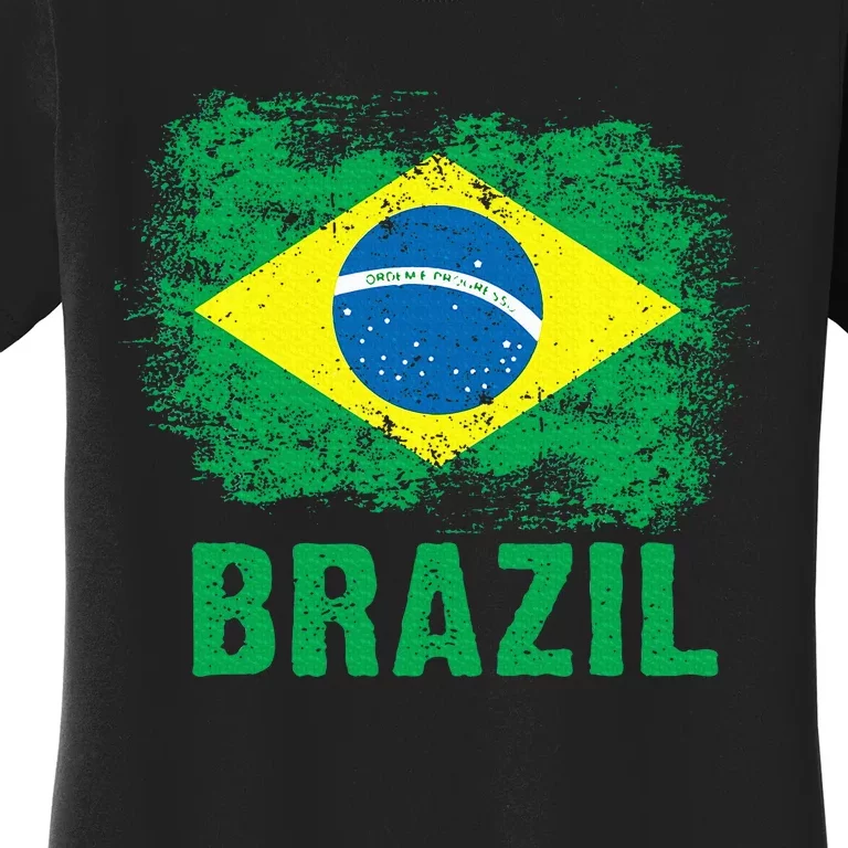 Brazil Soccer Football Brazilian Flag Women's T-Shirt