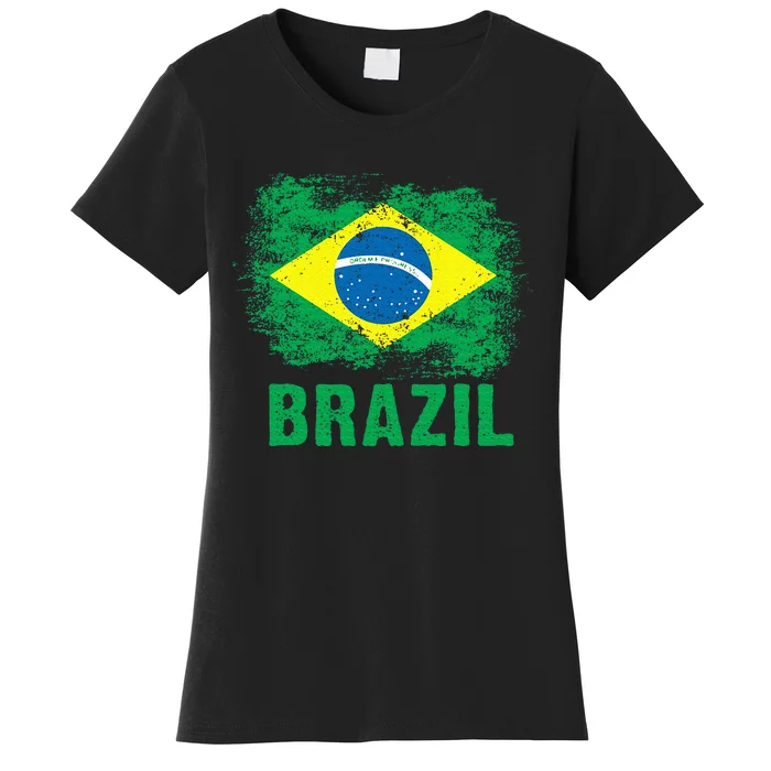 Brazil Soccer Football Brazilian Flag Women's T-Shirt