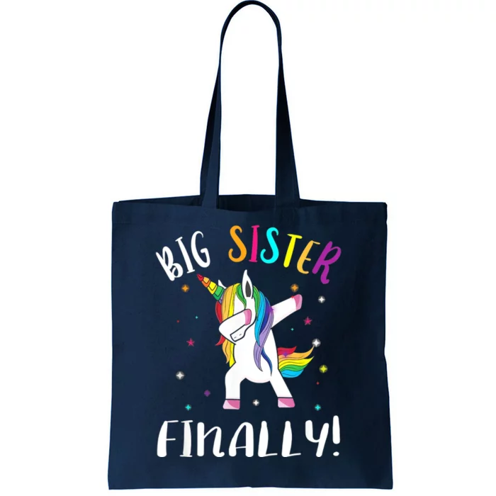 Big Sister Finally Unicorn Unicorn New Big Sister Tote Bag