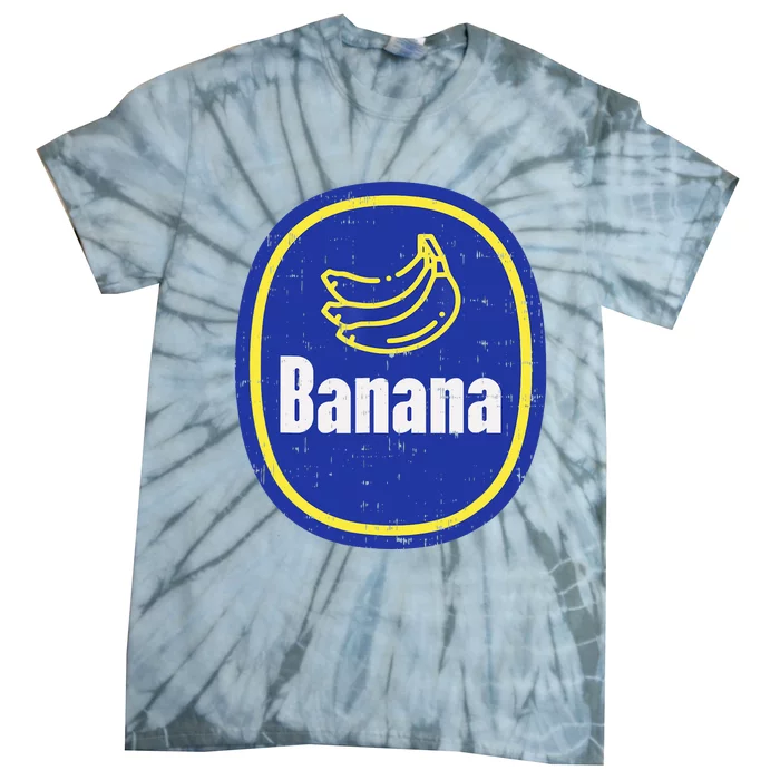 Banana Sticker Funny Fruit Lazy DIY Easy Halloween Costume Tie-Dye T-Shirt