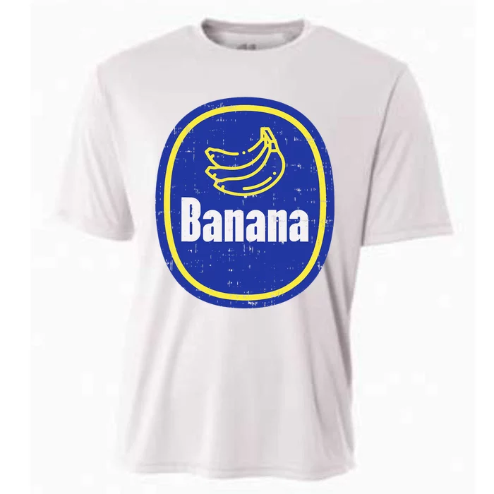 Banana Sticker Funny Fruit Lazy DIY Easy Halloween Costume Cooling Performance Crew T-Shirt