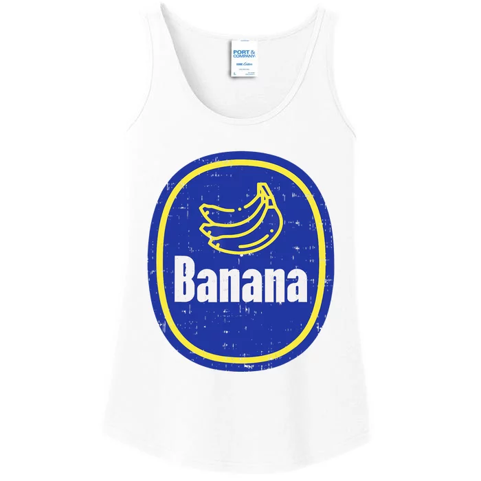 Banana Sticker Funny Fruit Lazy DIY Easy Halloween Costume Ladies Essential Tank