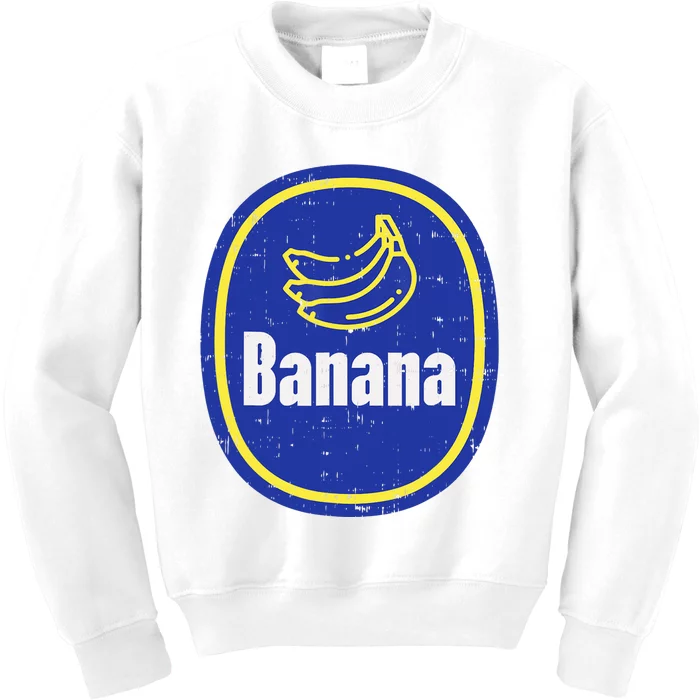 Banana Sticker Funny Fruit Lazy DIY Easy Halloween Costume Kids Sweatshirt