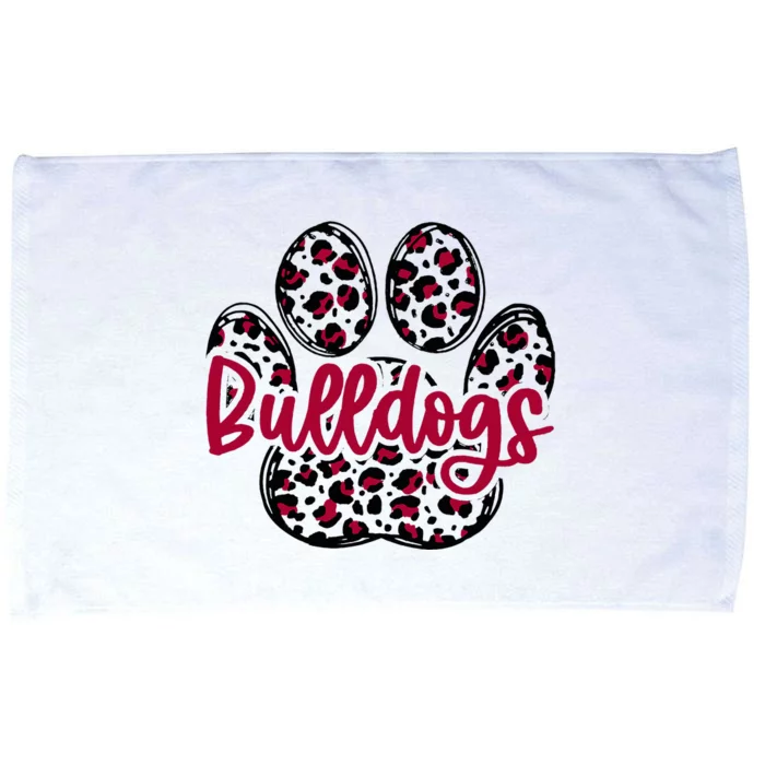 Bulldog School Football Team Mascot Spirit Game Day Microfiber Hand Towel