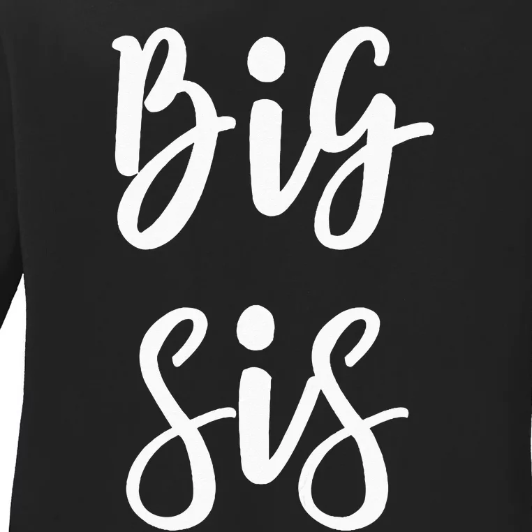 Big Sis For Big Little Brother And Sister Siblings Matching Ladies Long Sleeve Shirt