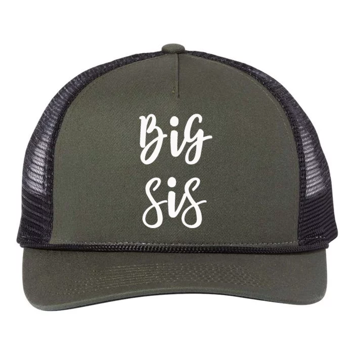 Big Sis For Big Little Brother And Sister Siblings Matching Retro Rope Trucker Hat Cap