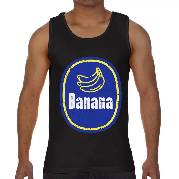 Banana Sticker Funny Fruit Lazy Diy Easy Halloween Costume Comfort Colors® Tank Top