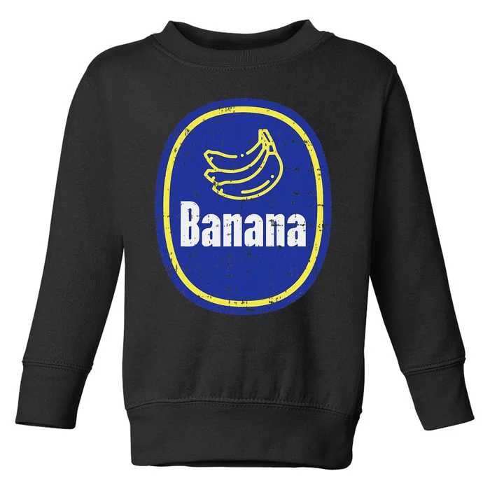 Banana Sticker Funny Fruit Lazy Diy Easy Halloween Costume Toddler Sweatshirt