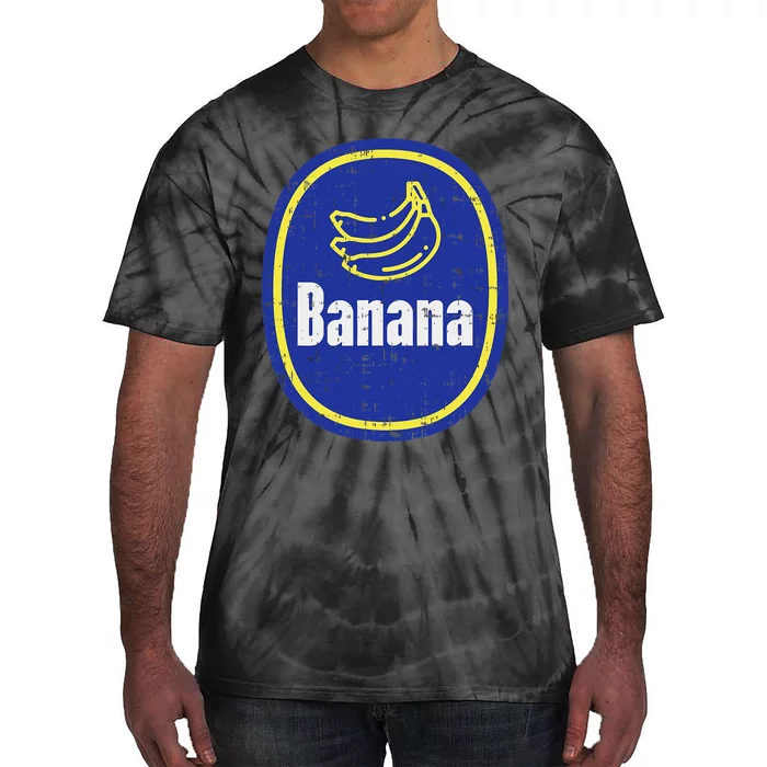 Banana Sticker Funny Fruit Lazy Diy Easy Halloween Costume Tie-Dye T-Shirt