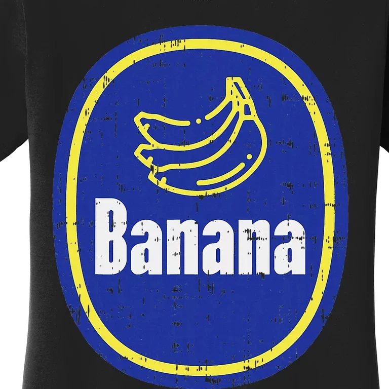 Banana Sticker Funny Fruit Lazy Diy Easy Halloween Costume Women's T-Shirt