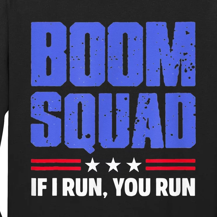 BOOM SQUAD Fireworks Director 4th of July Gift Tall Long Sleeve T-Shirt