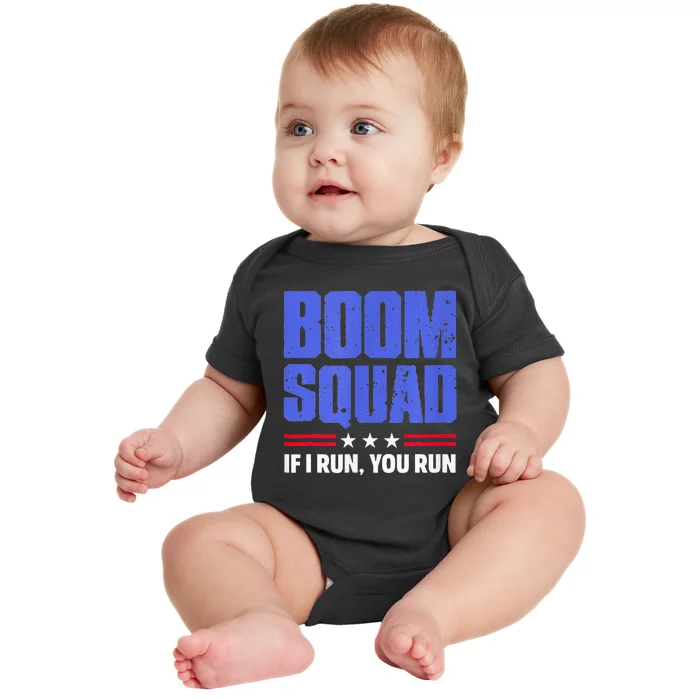 BOOM SQUAD Fireworks Director 4th of July Gift Baby Bodysuit